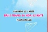 Giải bài 2 trang 36 Hóa 12 Kết nối tri thức SGK